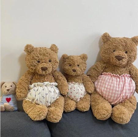 Jellycat Bartholomew Bears dressed in adorable patterned underwear