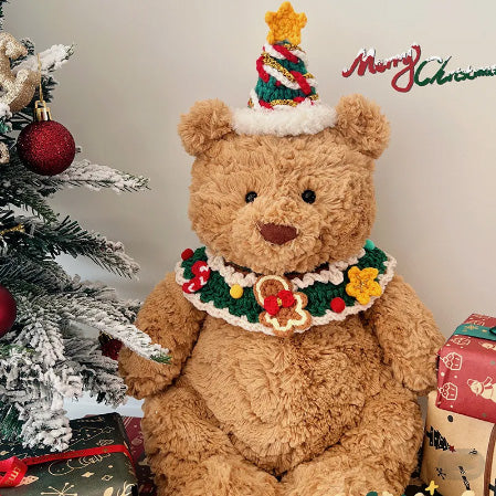 Bartholomew Bear Christmas Accessories: Santa Hat + Scarf