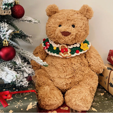 Bartholomew Bear Christmas Accessories: Santa Hat + Scarf