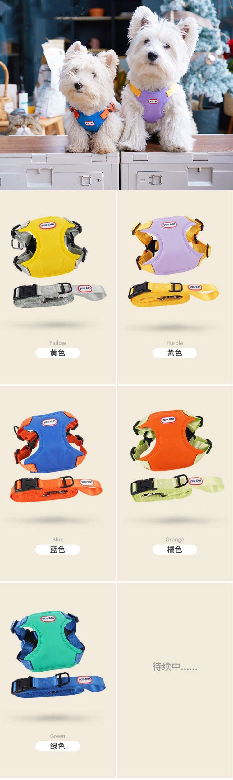 Dog Outdoor Adjustable Vest Leash + Chest Harness set
