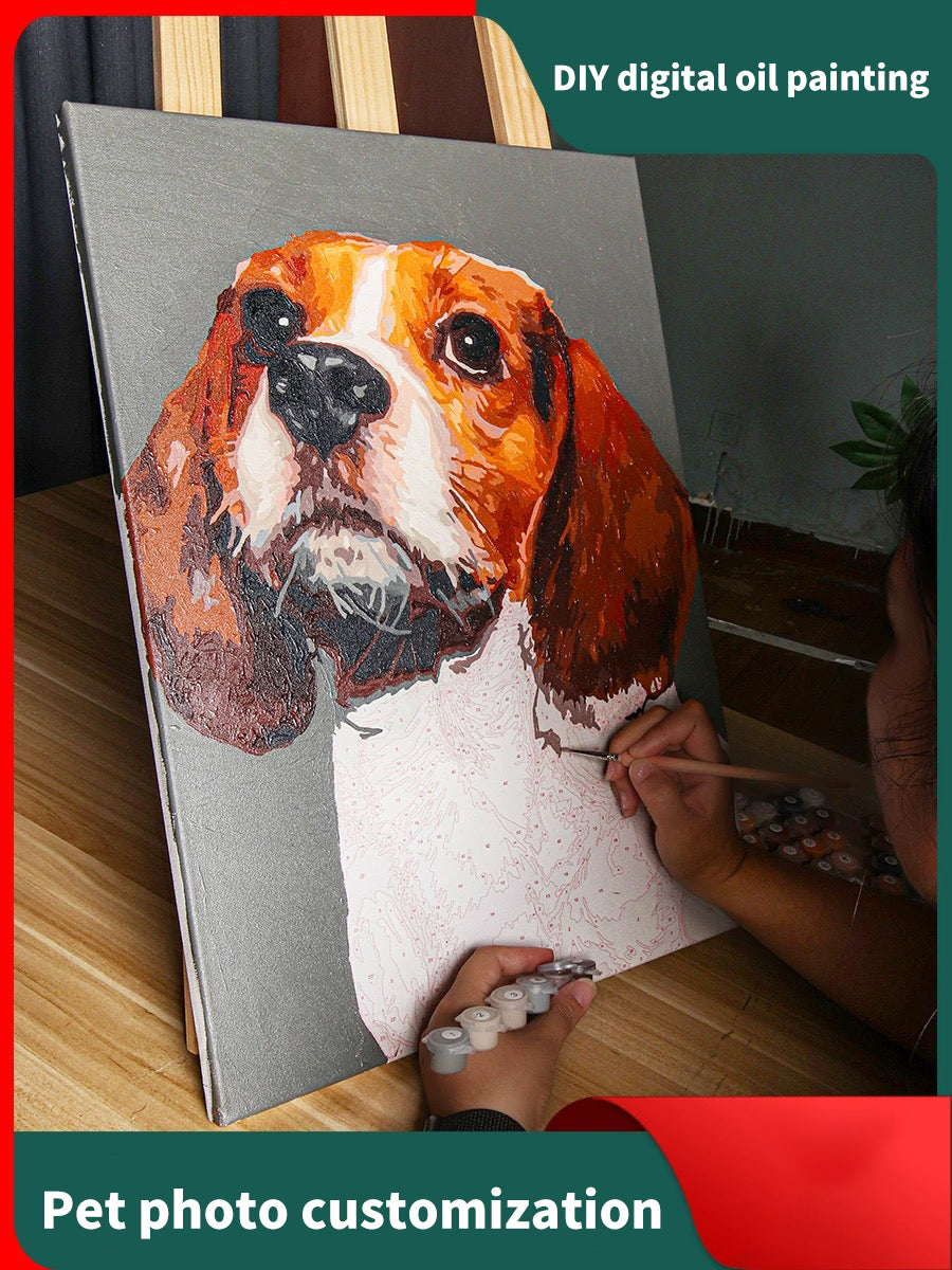 Artist's Paws: DIY Custom Pet Painting Kit Custom Pet Portrait Made by Your Own