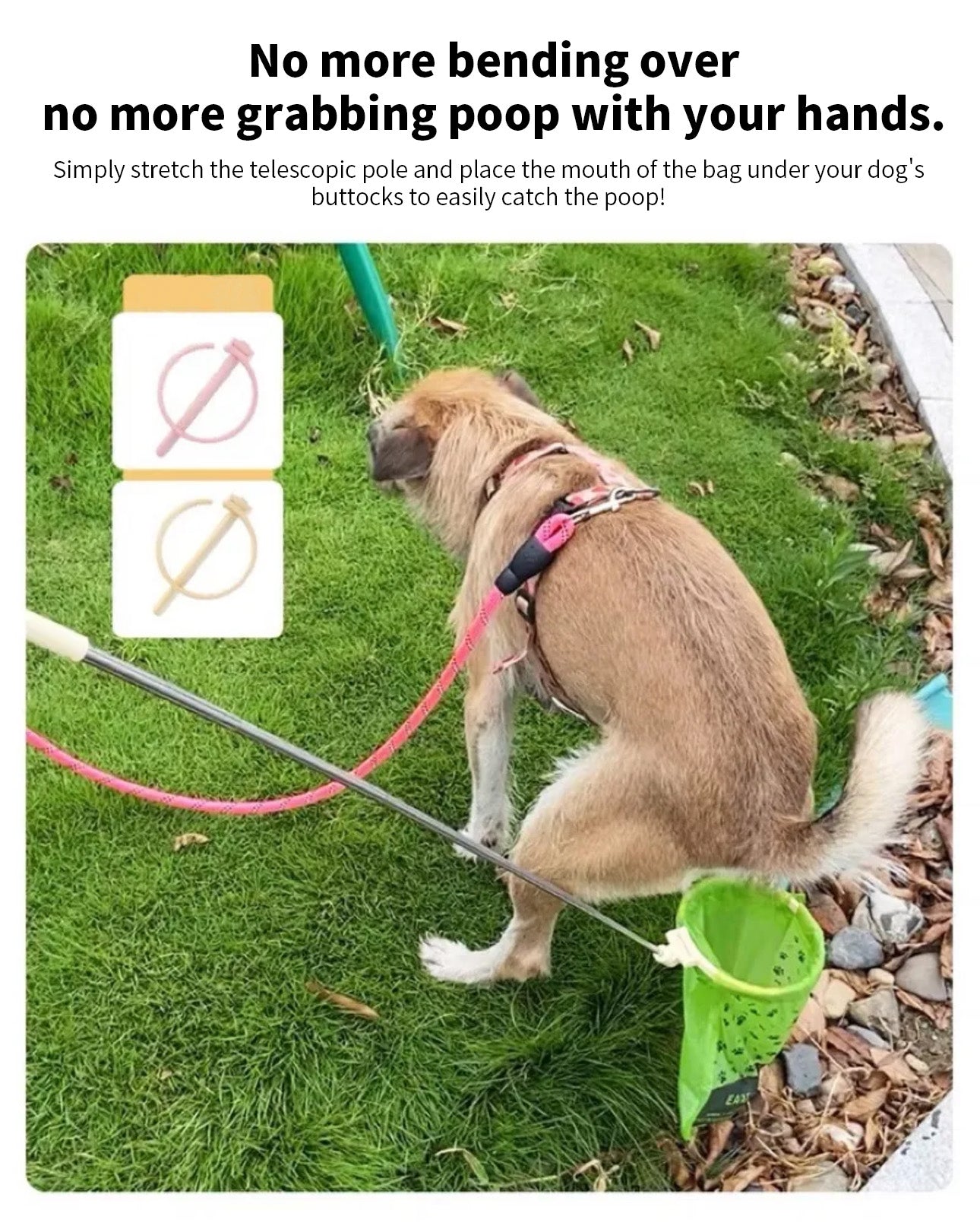 Dog Poop Picker - Fuwa PawPick Scooper Retractable design makes it portable and convenient