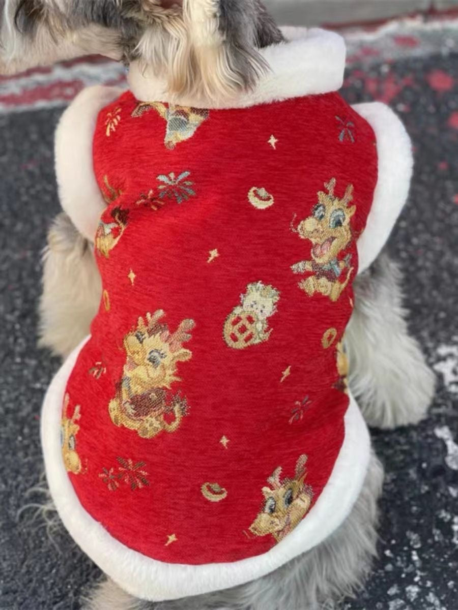Chinese New Year Style Lucky Vest Dog Vest