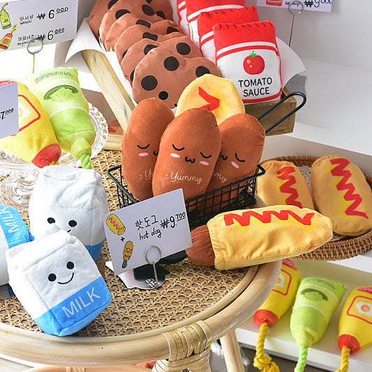 Korean Cute Dog Toys Rattle Paper Sound BB