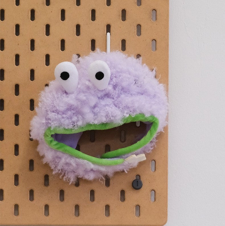 Fuzzy Critter Cap: Plush Pet Headgear with Big-Eyed Design